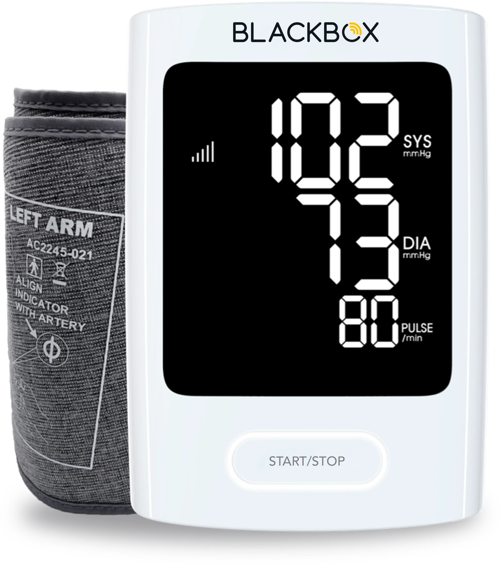 BlackBox BPM-103C monitor display and blood pressure cuff